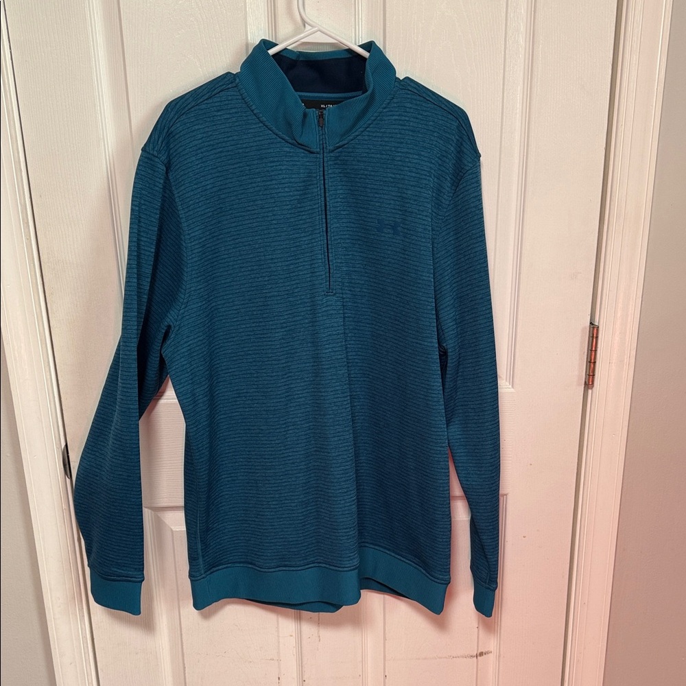 Men's Under Armour ColdGear Teal Quarter-Zip Sweater